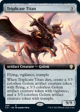 Triplicate Titan (Extended Art) [Commander 2021] 406