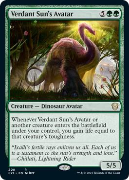 Verdant Sun's Avatar [Commander 2021] 208