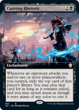 Cunning Rhetoric (Extended Art) [Commander 2021] 365
