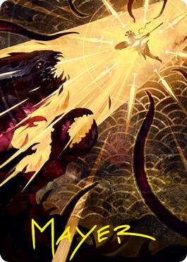 Defiant Strike Art Card (Gold-Stamped Signature) [Art Series: Strixhaven] 62