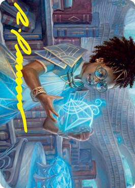 Zimone, Quandrix Prodigy Art Card (Gold-Stamped Signature) [Art Series: Strixhaven] 46