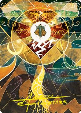 Lightning Bolt Art Card (Gold-Stamped Signature) [Art Series: Strixhaven] 76