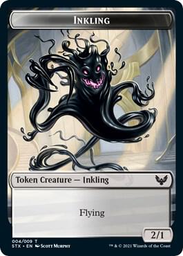 Inkling (4) // Pest (5) Double-Sided Token [Strixhaven: School of Mages] 4 // 5