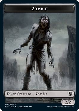 Zombie // Spirit Double-Sided Token [Commander 2021] 9 // 21