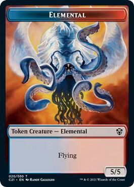 Elemental (020) // Copy Double-Sided Token [Commander 2021] 20 // 30