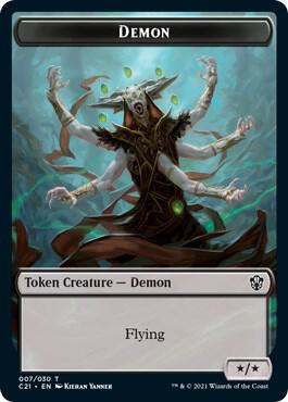 Demon // Fungus Beast Double-Sided Token [Commander 2021] 7 // 15