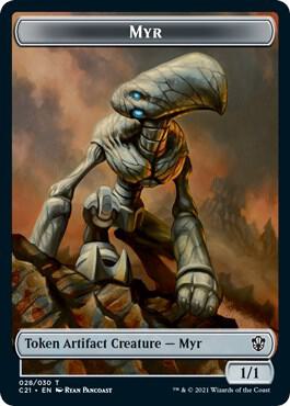 Myr // Treasure Double-Sided Token [Commander 2021] 28 // 7