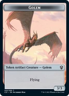 Golem (025) // Thopter Double-Sided Token [Commander 2021] 25 // 29