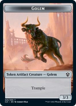 Golem (026) // Thopter Double-Sided Token [Commander 2021] 26 // 29