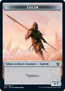 Golem (027) // Thopter Double-Sided Token [Commander 2021] 27 // 29
