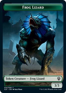 Frog Lizard // Elephant Double-Sided Token [Commander 2021] 14 // 13