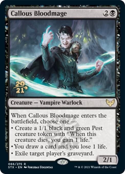 Callous Bloodmage [Prerelease Cards] 66