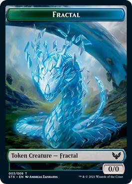 Fractal (3) // Pest (5) Double-sided Token [Strixhaven: School of Mages] 3 // 5