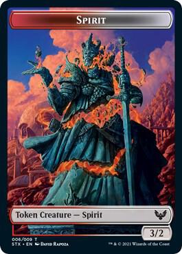Spirit (6) // Pest (5) Double-sided Token [Strixhaven: School of Mages] 6 // 5