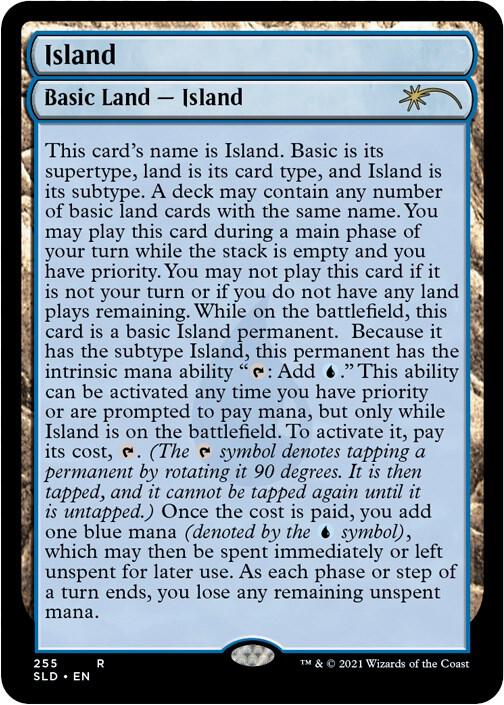 Island (255) (Full-Text Lands) [Secret Lair Drop Series] 255