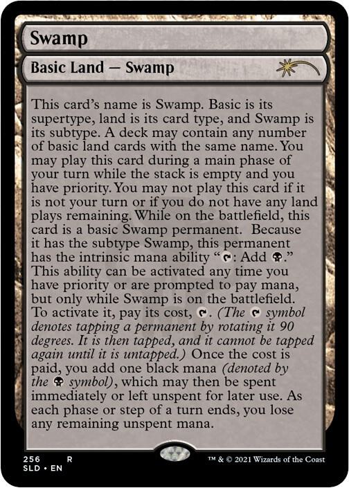 Swamp (256) (Full-Text Lands) [Secret Lair Drop Series] 256