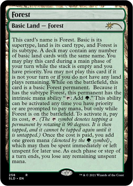 Forest (258) (Full-Text Lands) [Secret Lair Drop Series] 258