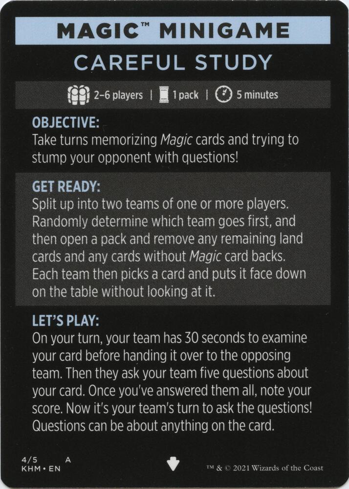 Magic Minigame: Careful Study [Kaldheim] 4