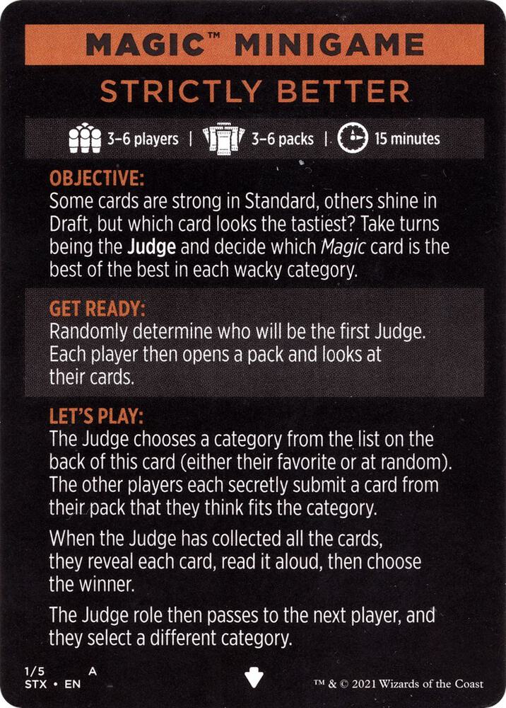 Magic Minigame: Strictly Better [Strixhaven: School of Mages] 1