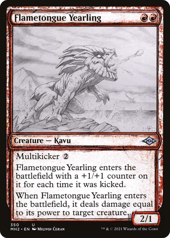 Flametongue Yearling (Showcase) [Modern Horizons 2] 350