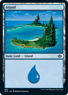 Island (483) (Foil Etched) [Modern Horizons 2] 483