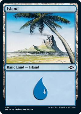 Island (484) (Foil Etched) [Modern Horizons 2] 484