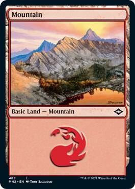 Mountain (488) (Foil Etched) [Modern Horizons 2] 488
