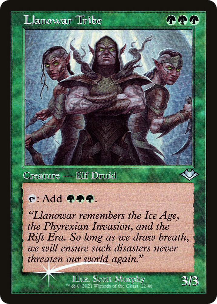 Llanowar Tribe (Retro Frame) [Modern Horizons] 22
