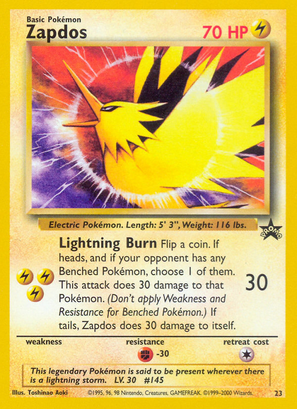 Zapdos - 23/53 Wizards Black Star Promos