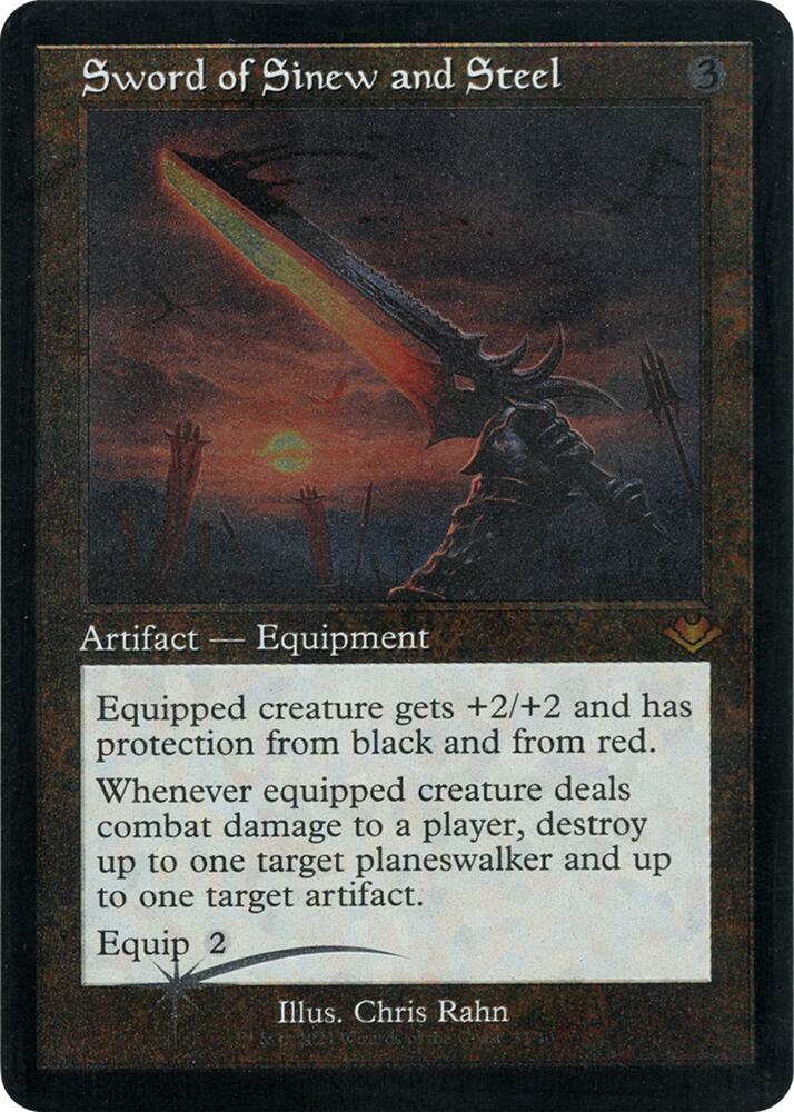 Sword of Sinew and Steel (Retro Frame) (Foil Etched) [Modern Horizons] 31