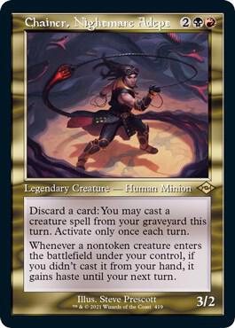 Chainer, Nightmare Adept (Retro Frame) (Foil Etched) [Modern Horizons 2] 419
