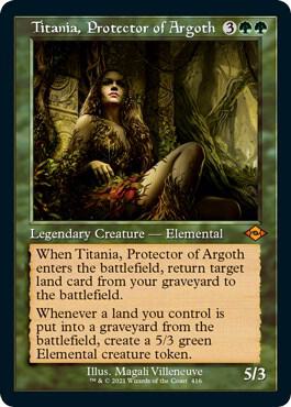 Titania, Protector of Argoth (Retro Frame) (Foil Etched) [Modern Horizons 2] 416