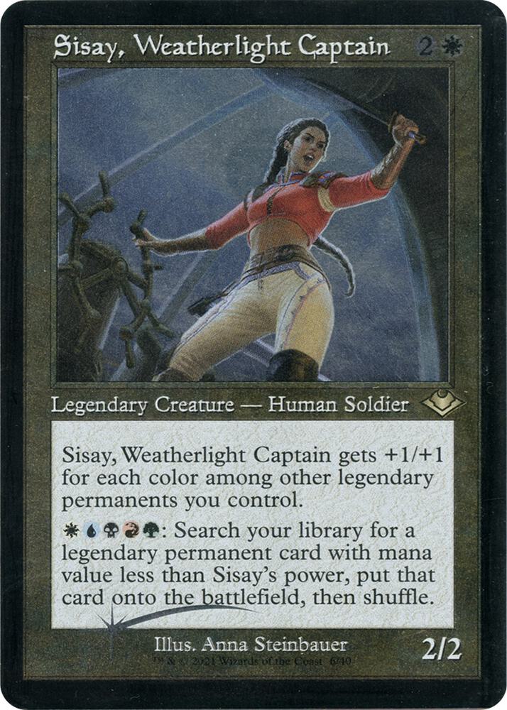 Sisay, Weatherlight Captain (Retro Frame) (Foil Etched) [Modern Horizons] 6
