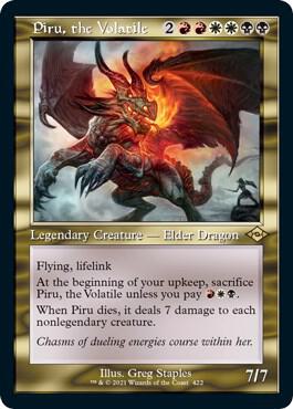 Piru, the Volatile (Retro Frame) (Foil Etched) [Modern Horizons 2] 422