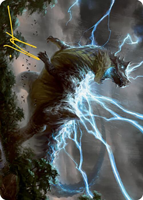 Thrasta, Tempest's Roar Art Card (41/81) (Gold-Stamped Signature) [Art Series: Modern Horizons 2] 41
