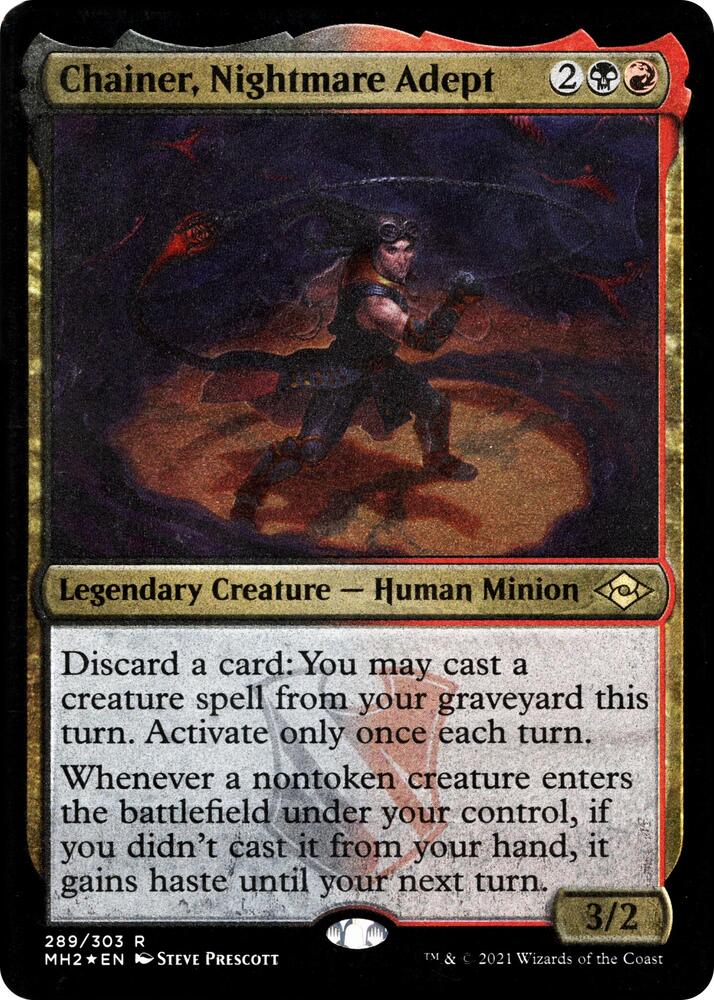 Chainer, Nightmare Adept (Foil Etched) [Modern Horizons 2] 289