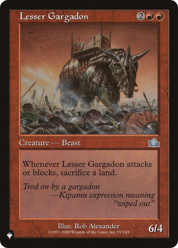 Lesser Gargadon [The List Reprints] 97/143