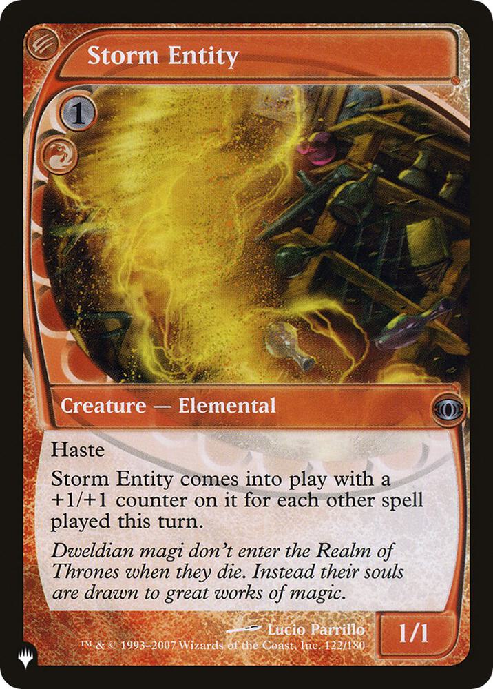 Storm Entity [The List Reprints] 122/180