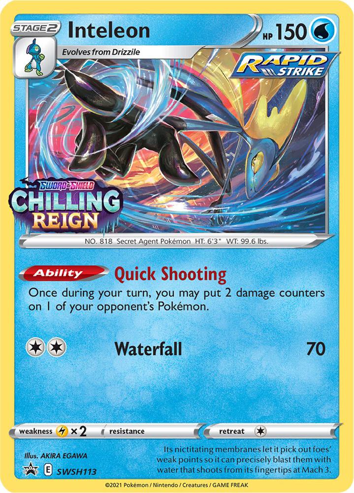 Inteleon - SWSH113 (Prerelease) [SWSH: Sword & Shield Promo Cards] SWSH113