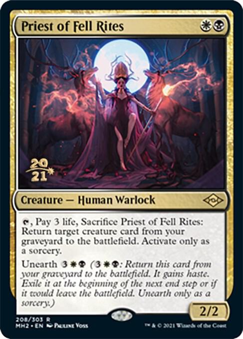 Priest of Fell Rites [Prerelease Cards] 208