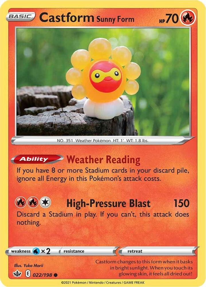 Castform Sunny Form [SWSH06: Chilling Reign] 022/198
