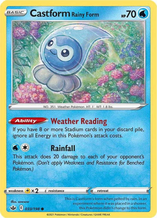 Castform Rainy Form [SWSH06: Chilling Reign] 033/198