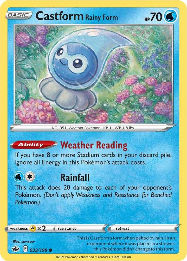 Castform Rainy Form [SWSH06: Chilling Reign] 033/198
