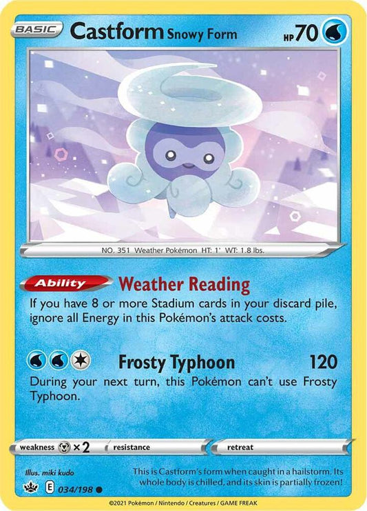 Castform Snowy Form [SWSH06: Chilling Reign] 034/198