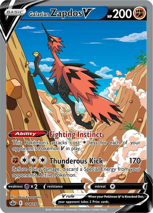 Galarian Zapdos V (Alternate Full Art) [SWSH06: Chilling Reign] 174/198
