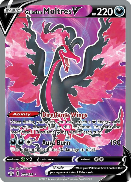 Galarian Moltres V (Full Art) [SWSH06: Chilling Reign] 176/198