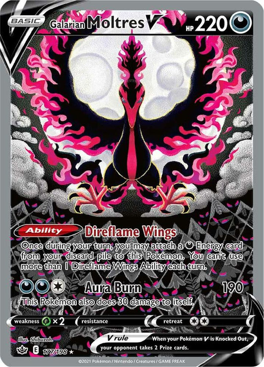 Galarian Moltres V (Alternate Full Art) [SWSH06: Chilling Reign] 177/198