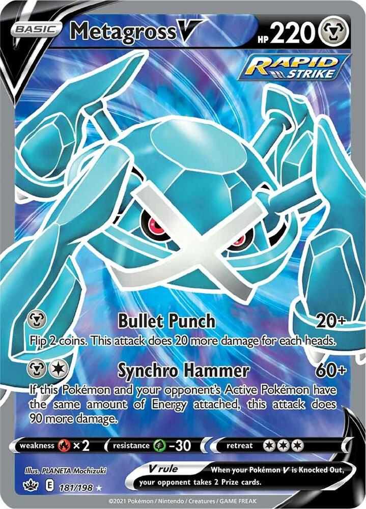 Metagross V (Full Art) [SWSH06: Chilling Reign] 181/198
