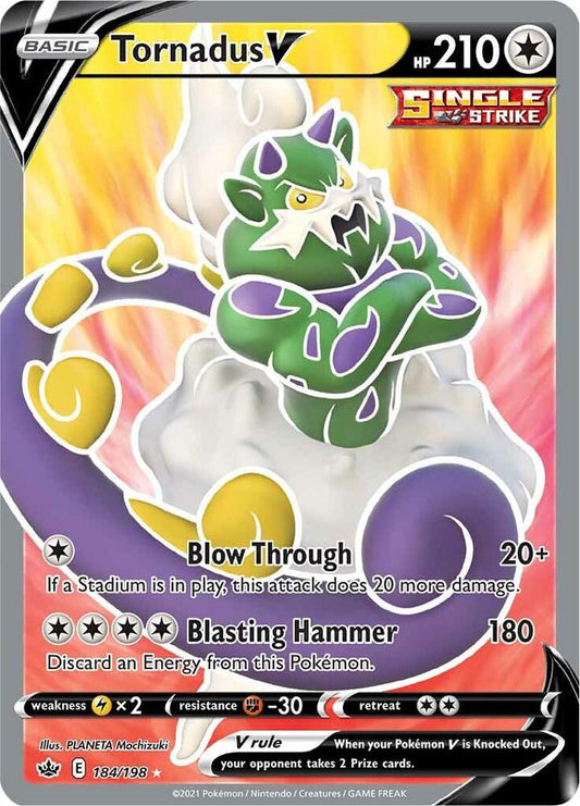 Tornadus V (Full Art) [SWSH06: Chilling Reign] 184/198