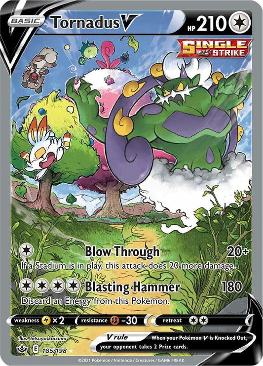 Tornadus V (Alternate Full Art) [SWSH06: Chilling Reign] 185/198
